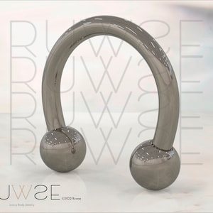 Ferradura de titânio de grau de implante de 16g, barra circular com rosca interna, argola para piercing de septo, anel de tragus, brinco de cartilagem