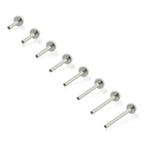18g and 16g Implant Grade Titanium BIG Back internally Threaded Labret Backs