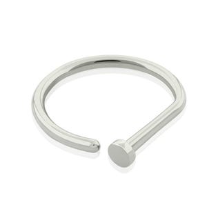 18g Implant Grade Titanium D-ring for nose piercings, nose hoop Implant grade Titanium