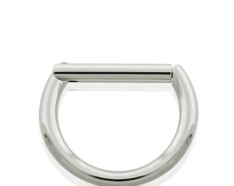 20g -18g -16g - 14g Hinged Hoops in D-Form für Septum, Daith und Ohrläppchen-Piercings