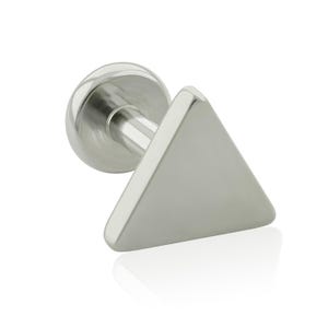 16g-18g Implant Grade Titanium Threaded Triangle END & Labret, 16g or 18g BIG Flat Back (Top and Bottom)