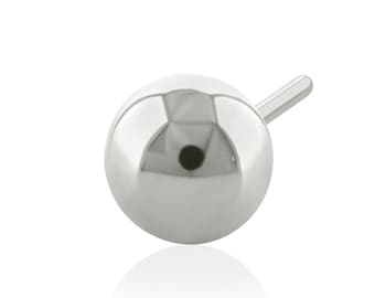 Threadless Ends: Implant Grade Titanium Ball works with our 20g to 12g threadelss backs