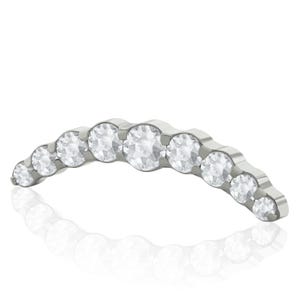 16g 18g Gwintowane końcówki Implanty Tytanowe Cyrkonia Sześcienna Zestaw zębów Dziewięć kryształowych klastrów gwintowanie chrząstki helix piercing przekłuwanie uszu