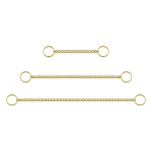 Earring Chain: Solid 14K Gold Nickel Free Box, Hanging Chain with O-Ring, nose piercing, cartilage piercing chains differents lengths
