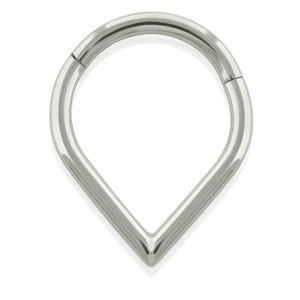16g Implant Grade Titanium V Shape Hinged Hoop, anéis de clique para piercing de cartilagem, joias de septo, Daith Hoop e piercings de lóbulo