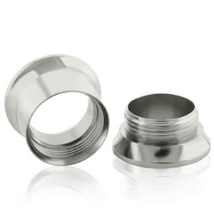 A Pair of Implant Grade Titanium Internally Threaded Eyelets, Threaded Plugs