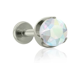 16 g - 18 g titanium implantaat, plat stiftzetting 3 zirkonia GROTE achterkant Met interne schroefdraad