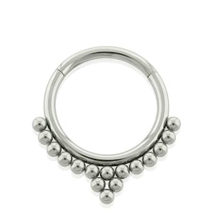 Clicker Rings: Argolas articuladas Bao TRI de titânio de 16 g para piercings de septo, lóbulos das orelhas e Daith