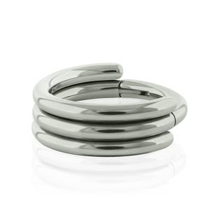 Clicker Rings: Argolas de titânio com dobradiça tripla de 16g para piercings de orelha, septo, torre e cartilagem