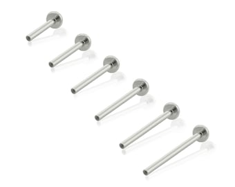 18g and 16g Implant Grade Titanium Threaded Small Back, Internally Threaded Labrets