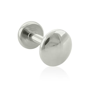 16g-18g Implant Grade Titanium Threaded Lentil Disk END & Labret, 16g or 18g BIG Flat Back (Top and Bottom)