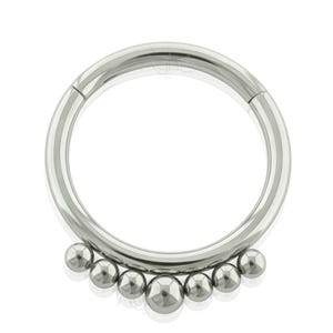 Clicker Rings: 16g Titanium Omaha Hinged Hoops for Septum, Daith, Lobes and Tragus Jewelry.