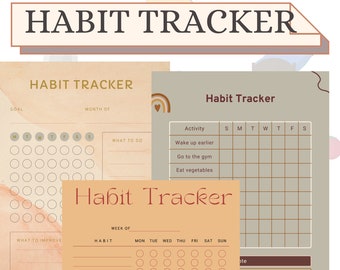 Instant Download DAILY HABIT Tracker PDF