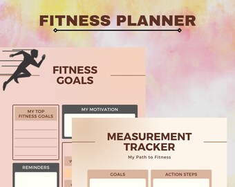 Digital FITNESS PLANNER Fitness Journal Printable Download