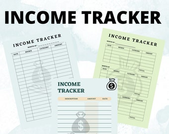 INCOME TRACKER, Spending Tracker, Expense Tracker DIGITAL Download