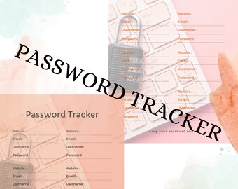 Instant Download PASSWORD TRACKER/ PASSWORD Keeper/ Password Log/ Website Password Printable