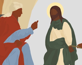 Jesus is condemned by the Sanhedrin DIGITAL PRINT (Stations of the Cross no. 3)