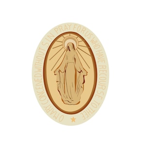 Miraculous Medal Catholic DIGITAL PRINTS