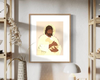 Jesus Christ instant download Catholic Artwork Christian printable artwork Lamb of God Jesus artwork Biblical printable New Testament Art