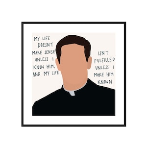 Vader Mike Schmitz citeer DIGITALE PRINT (Katholieke Muurkunst)