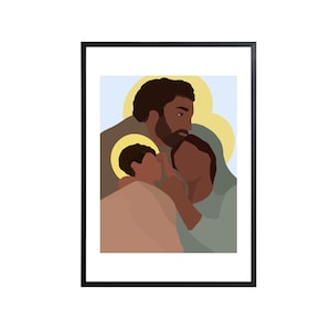 Joseph looking over the Holy Family