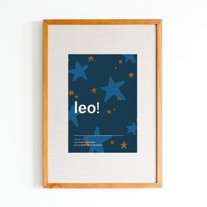Leo name meaning print | Colorful, modern name poster | Playful nursery name art | Minimalist name wall art