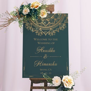 Indian Wedding Welcome Sign Indian Wedding Welcome Sign Desi Wedding Decor Indian Reception Welcome Sign Wedding Sign Sangeet Welcome Sign