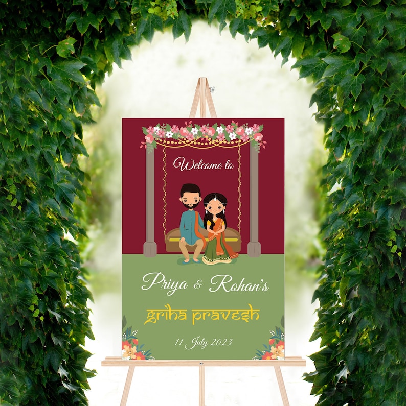 Housewarming Sign Gruhapravesam Board Housewarming Sign