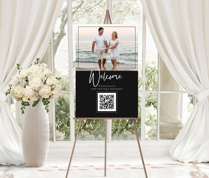 Wedding Seating Chart QR Code Photo Seating Chart Wedding Seat Etsy