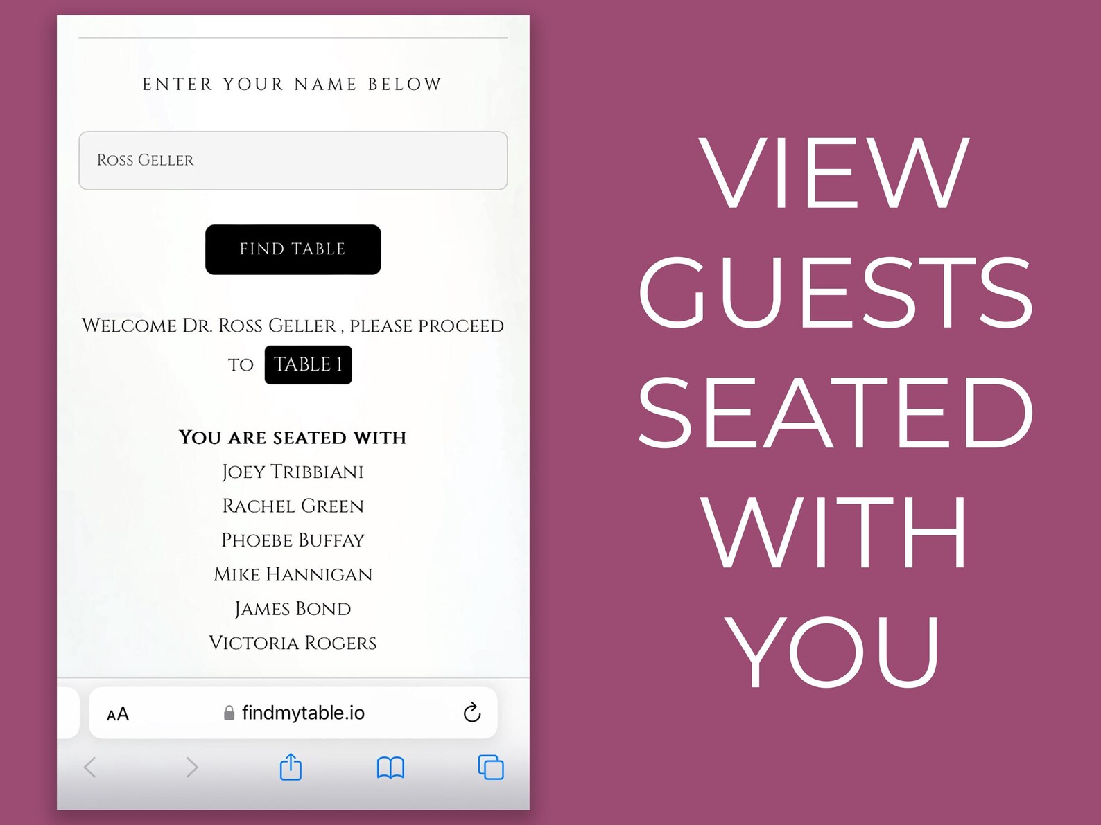 QR Code Wedding Seating Chart Scan QR Code to Find Your Seat Digital ...