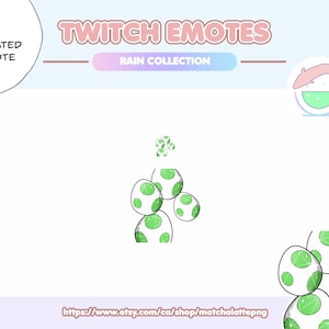 Animierter Eierregen Yoshi Island Super Mario Bros Cute Kawaii Emote | Vorgefertigte | Twitch, Discord, YouTube