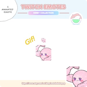 Animated Cursed Kirby Funny Strong Muscle Flex Emote | Premade | Twitch, Discord, YouTube