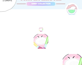 Kirby Hype Glowsticks Emote | Premade | Twitch, Discord, YouTube