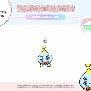 Animated Wiggle Sonic Chao Dance Excited Cute Kawaii Emote | Premade | Twitch, Discord, YouTube