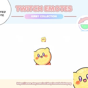 Animated Wiggle Keeby Yellow Kirby Dance Excited Cute Kawaii Emote | Premade | Twitch, Discord, YouTube