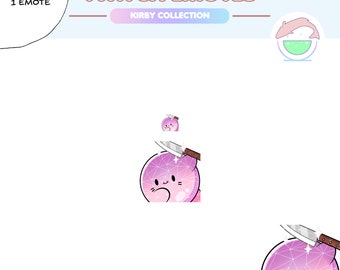 Kirby Kirb Knife Emote | Premade | Twitch, Discord, YouTube
