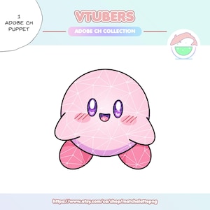 Può includere: Un personaggio dei cartoni animati rosa con un'espressione felice e occhi viola. Il personaggio ha un motivo geometrico sul suo corpo. Il personaggio è un'illustrazione digitale.