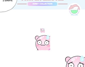 Kirby Shook Surprised Emote | Premade | Twitch, Discord, YouTube