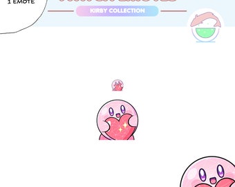 Kirby Love Heart Emote | Premade | Twitch, Discord, YouTube
