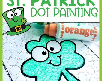 St Pat Dot Marker Sheets - St. Patrick's Day Dot Pages - March Dot Painting - Bingo Dauber Printables