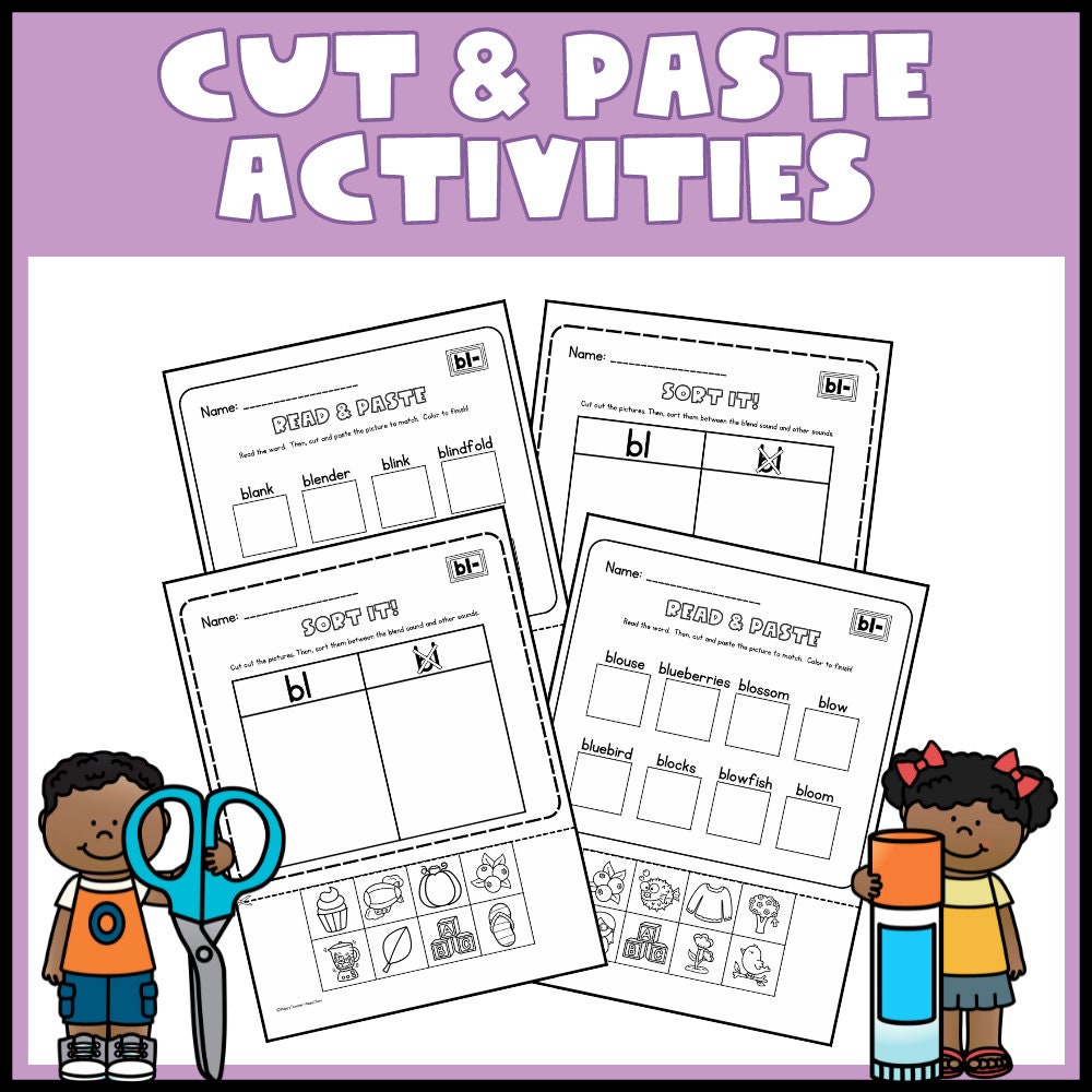 BL Consonant Blend Worksheets - First Grade Word Work Activities - Etsy