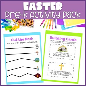 Christian Easter Preschool Worksheets, Easter Activity Sheets, Religious Pre-K Activities