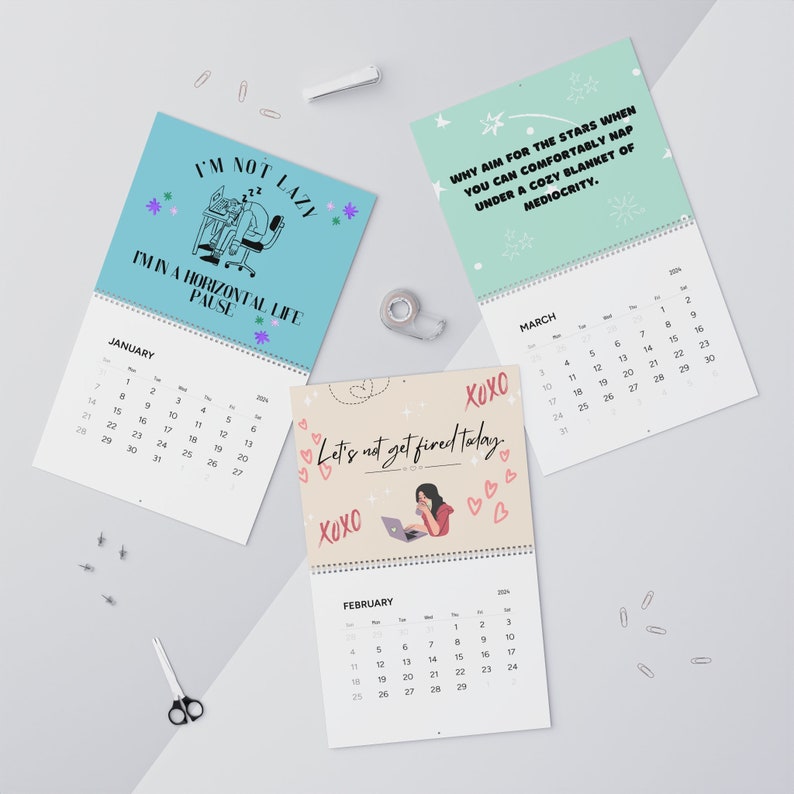Demotivational 2024 Calendar Office Edition Etsy