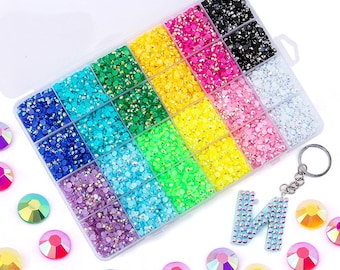 Rhinestone kit 19200pcs 3mm 4mm 5mm AB Non Hotfix Flatback Jelly Rhinestone Kit DIY Bling Kit Nails, Starter Bling kit, DIY Tools
