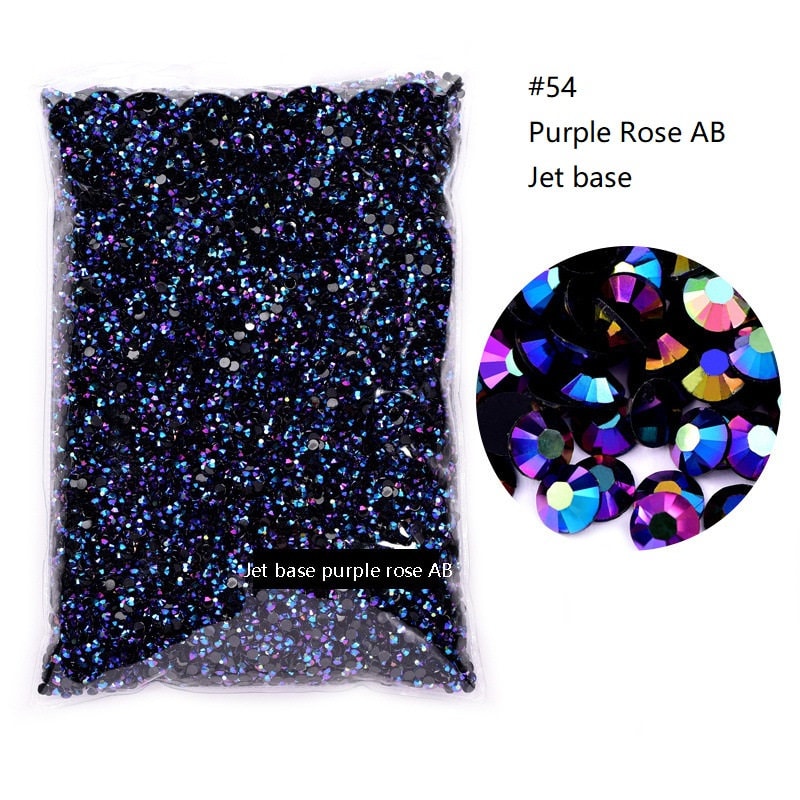  25000Pcs Dark Purple AB Rhinestones, SS10/SS16/SS20