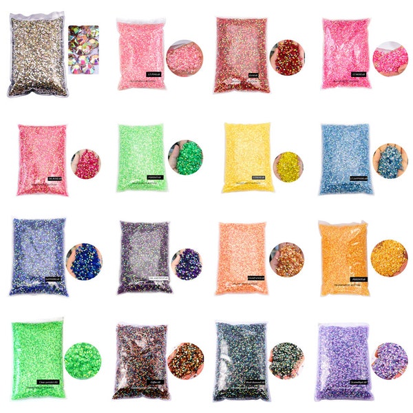 5000pcs 3MM 4MM 5MM Jelly AB Flatback Resin Rhinestones Candy Cab ss10 ss16 ss20 3D Nail Deco Bling Supplies Embellishments Tumblers #2