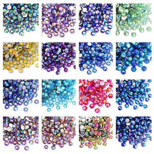 1440pcs Rhinestones Glass Non-Hotfix 2 3 4 5 6 mm Bling Embellishments Tumblers Nails SS6 SS10 SS16 SS20 SS30 Bulk Wholesale (#38-55)