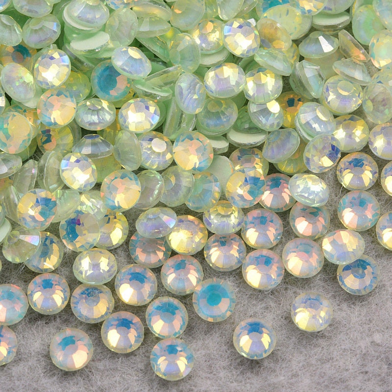 14400 GLASS Bulk Opal Non-hotfix Color Luminous Opal Rhinestones 100 ...