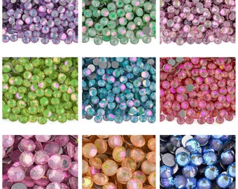 1440 szt. szklanych cyrkonii bez mocowania na gorąco 2 3 4 5 6 mm cyrkonie błyszczące ozdoby kubki zdobienia paznokci SS6 SS10 SS16 SS20 SS30 kryształ opalowy