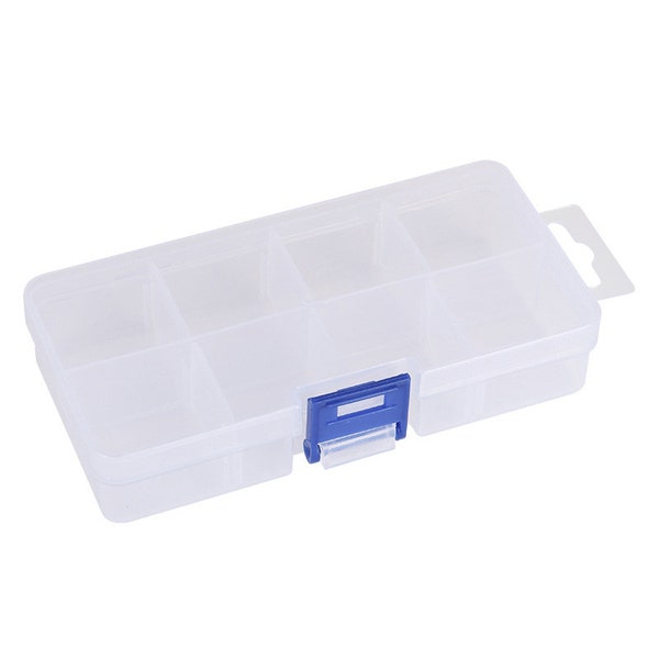 Removable 8/10 Compartments Divided Storage Containers For Beads, Charms, Jewelry Findings, Plastic Storage Organizer, Supplies